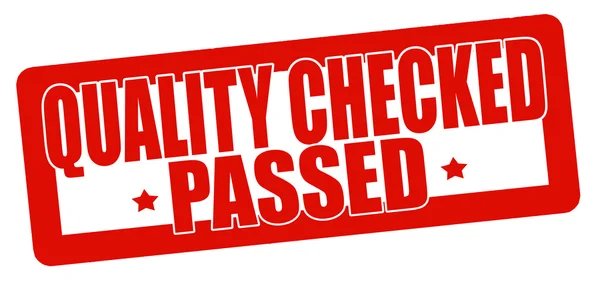 Quality checked passed — Stock Vector