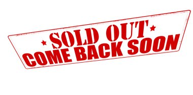 Sold out come back soon clipart