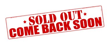 Sold out come back soon clipart