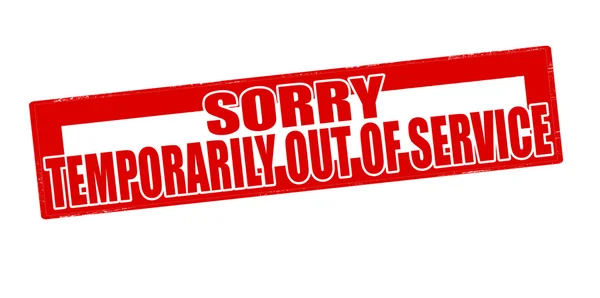 Sorry temporarily out of service — Stock Vector