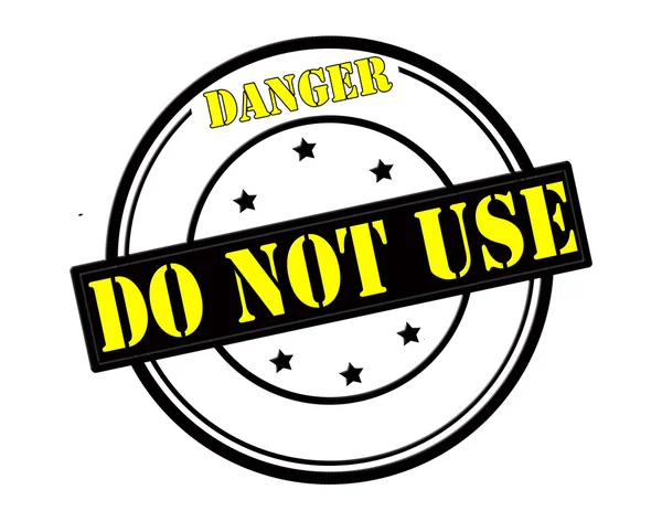 Danger do not use — Stock Vector