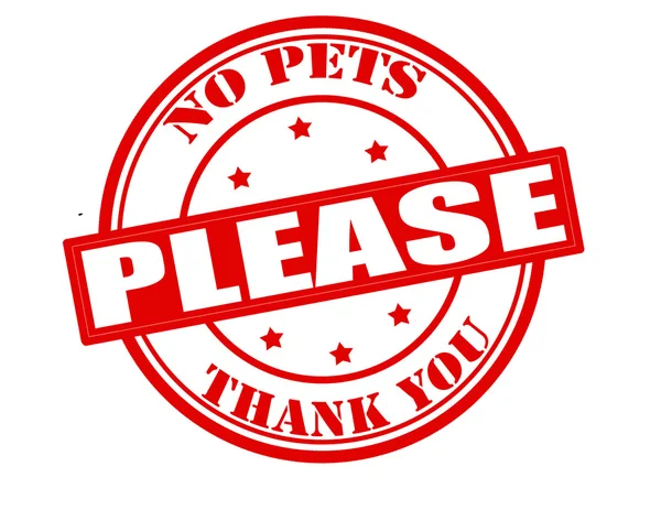 No pets please — Stock Vector