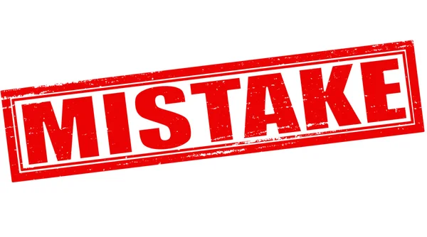 Mistake — Stock Vector