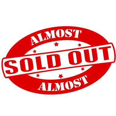Almost sold out clipart