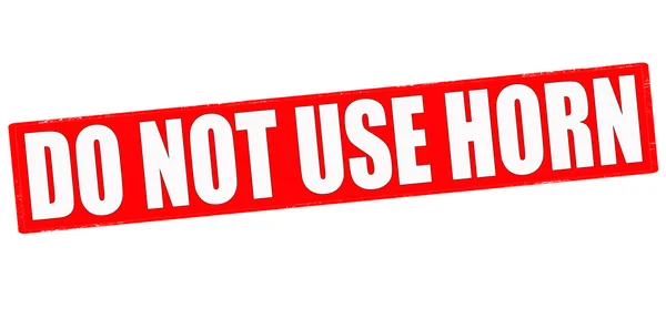 Do not use horn — Stock Vector