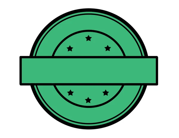 Timbre vert rond — Image vectorielle