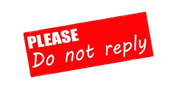 Please do not reply — Stock Vector