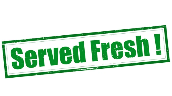 Served fresh — Stock Vector