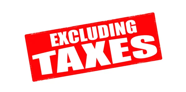 Excluding taxes — Stock Vector