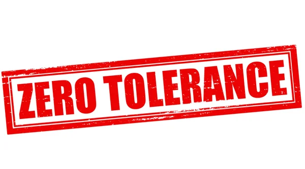 Tolerancia cero — Vector de stock