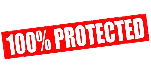 One hundred percent protected — Stock Vector