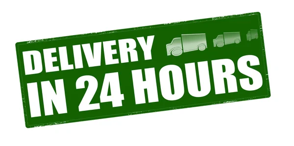 Delivery in twenty four hours — Stock Vector