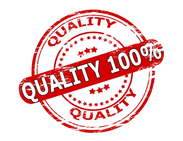 Quality one hundred percent — Stock Vector