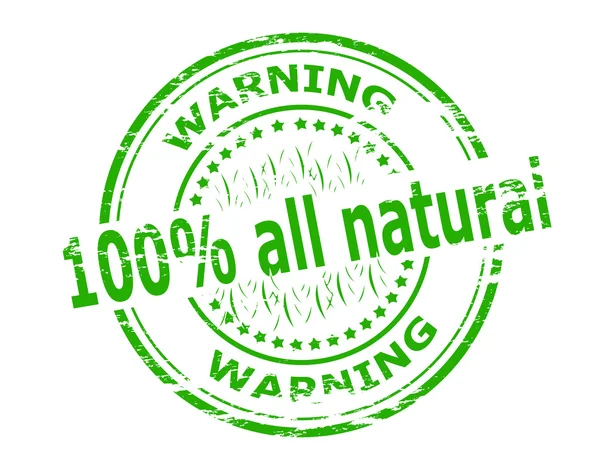 One hundred percent all natural — Stock Vector