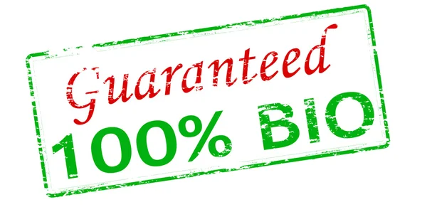 Guaranteed one hundred percent bio — Stock Vector