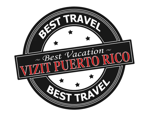 Visita porto rico — Vetor de Stock