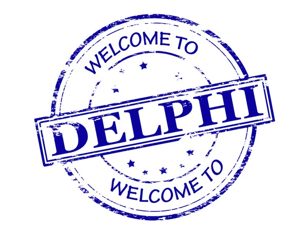 Benvenuti a Delfi — Vettoriale Stock