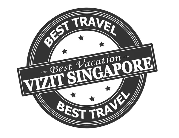 Bezoek Singapore — Stockvector