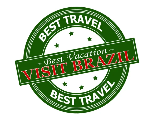 Visitar o Brasil — Vetor de Stock