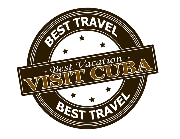 Visitar cuba — Vetor de Stock