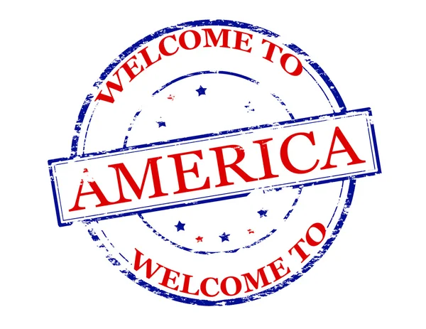 Bienvenido a América — Vector de stock
