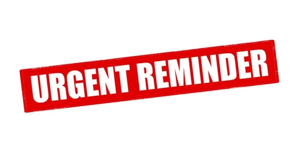 Urgent reminder — Stock Vector