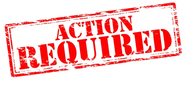 Action required — Stock Vector