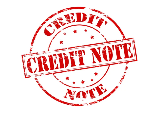 Nota di credito — Vettoriale Stock