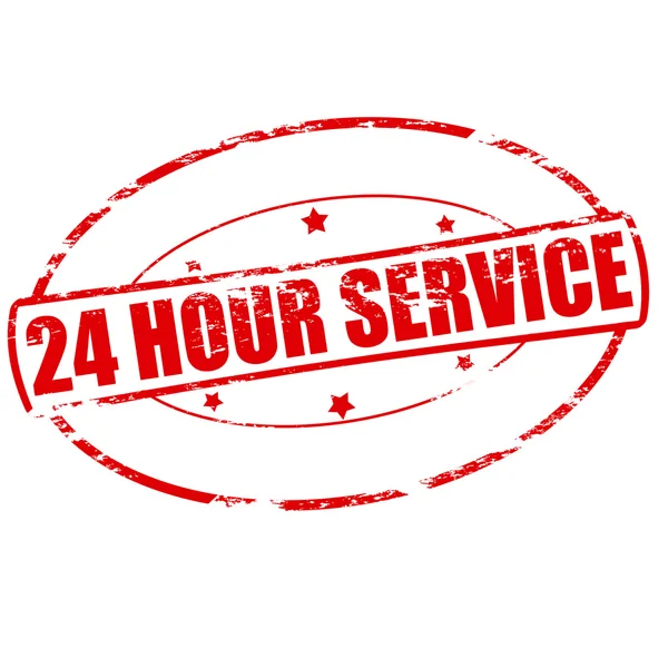 Twenty four hour service — Stock Vector