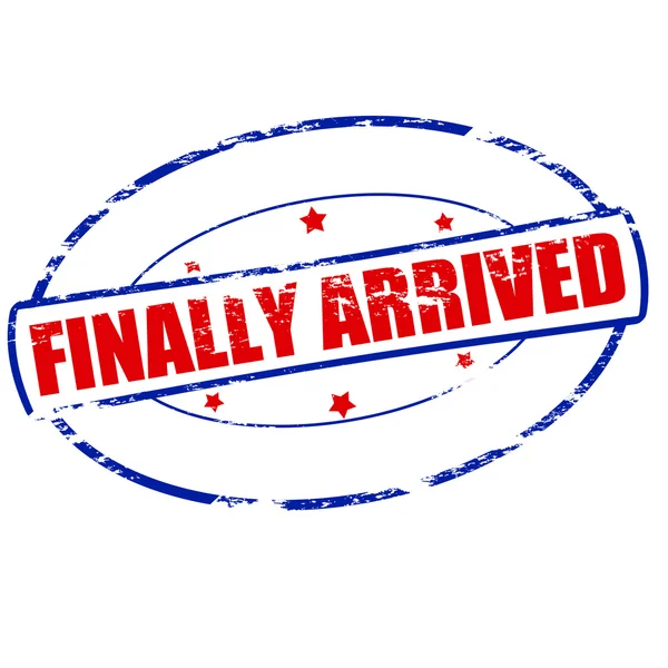 Finally arrived — Stock Vector