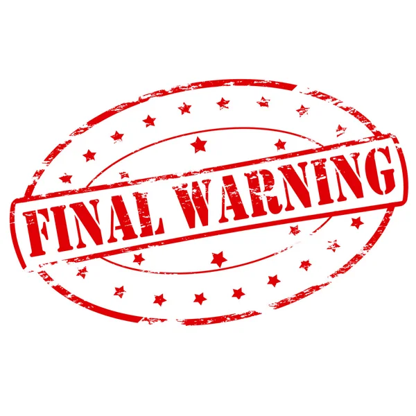 Final warning — Stock Vector