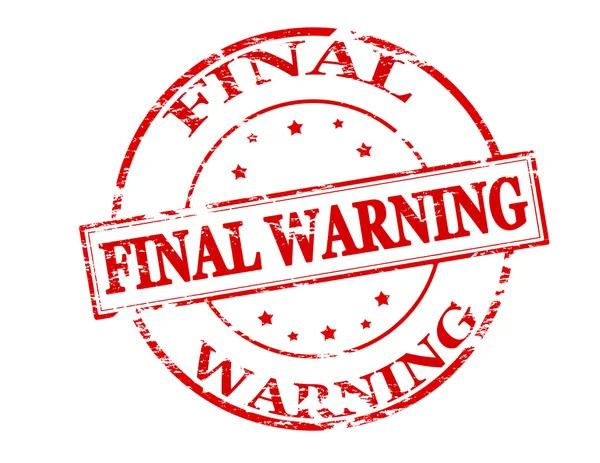 Final warning — Stock Vector