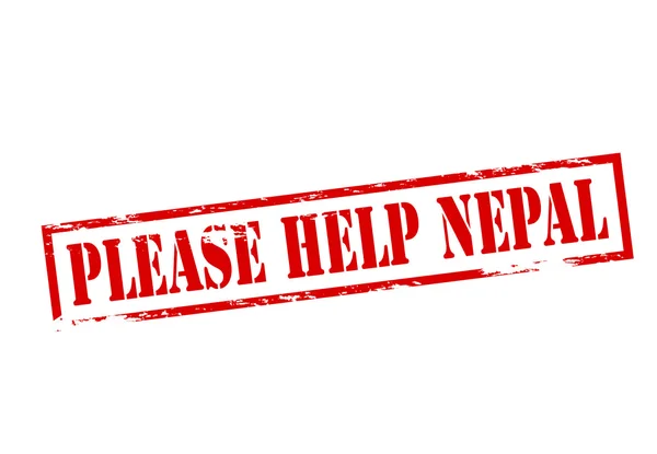 Please help Nepal — Stock Vector
