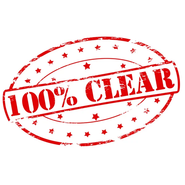 One hundred percent clear — Stock Vector