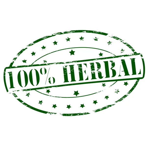 100% a base de hierbas — Vector de stock