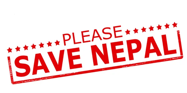 Please save Nepal — Stock Vector