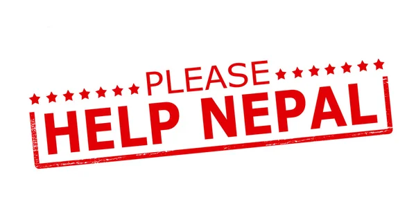 Please help Nepal — Stock Vector