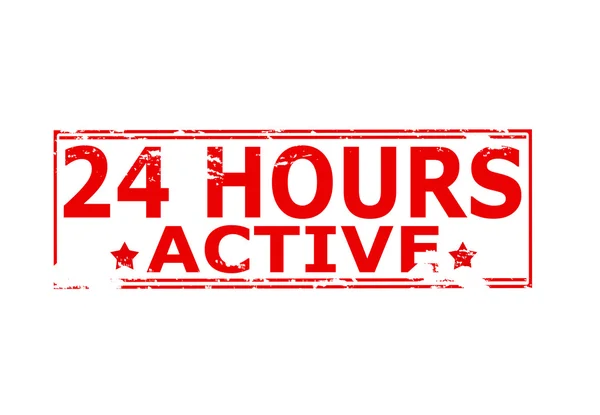 24 horas activas — Vector de stock