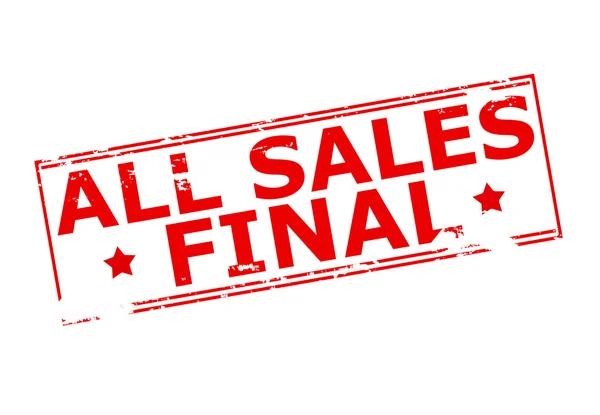 All sales final — Stock Vector