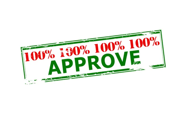 One hundred percent approve — Stock Vector