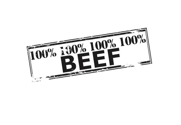 One hundred percent beef — Stock Vector