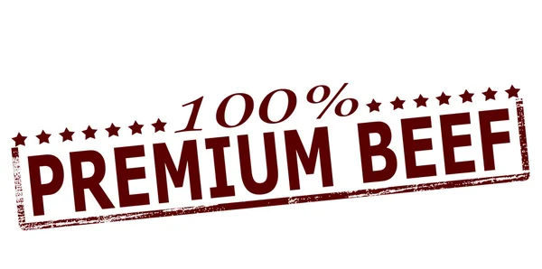 One hundred percent premium beef — Stock Vector