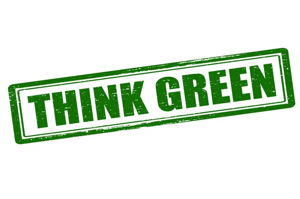 Denk groen — Stockvector
