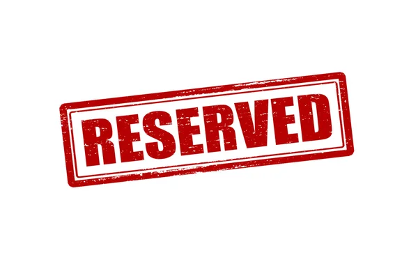 Reserved — Stock Vector