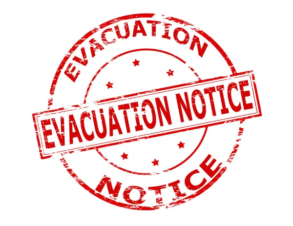 Aviso de evacuação — Vetor de Stock