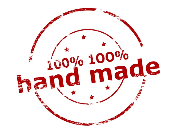 One hunder percent hand made — Stock Vector