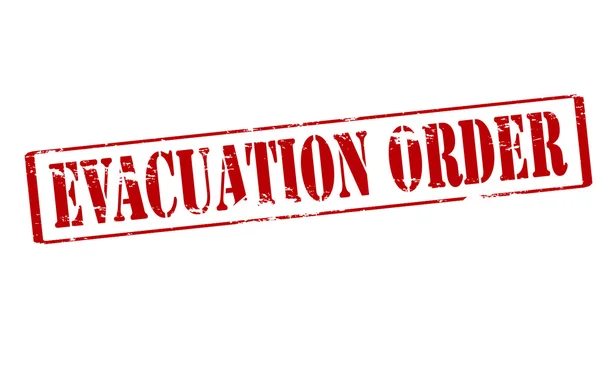 Ordem de evacuação — Vetor de Stock