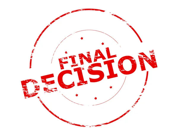 Decisione finale — Vettoriale Stock
