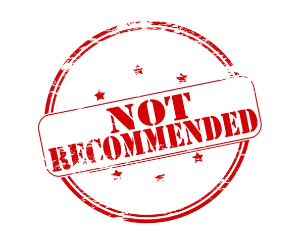 Not recommended — Stock Vector