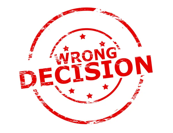 WRONG DECISION การออกเสียง — ภาพเวกเตอร์สต็อก